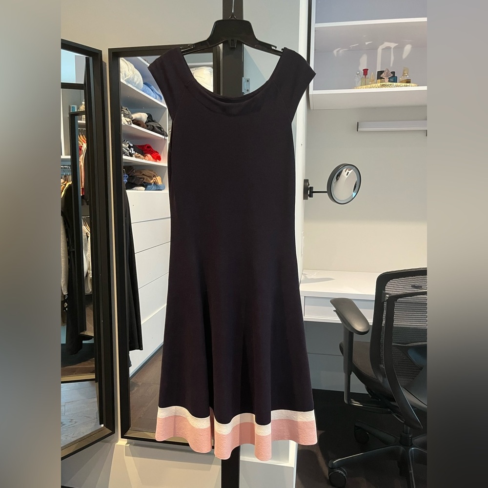 Eliza J Dark Navy Midi Dress Sz 10